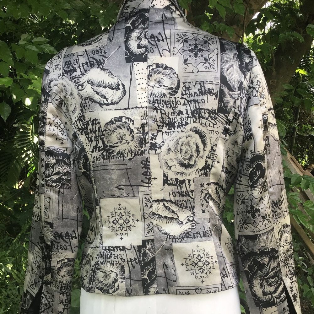 Silk Patterned Jacket Made In Paris - image 4